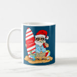 Mug Santa Claus<br><div class="desc">Santa Claus On The Beach With Surfboard Christmas In July Venin. Parfait pour papa,  maman,  papa,  men,  women,  friend et family members on Thanksgiving Day,  Christmas Day,  Mothers Day,  Fathers Day,  4th of July,  1776 Independent Day,  Vétérans Day,  Halloween Day,  Patrick's Day</div>