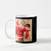 Mug Santa Claus And Snowman In Snowfall  (Gauche)