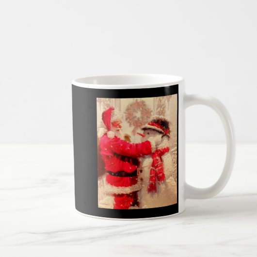 Mug Santa Claus And Snowman In Snowfall  (Droite)