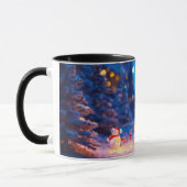 Mug Santa Claus, arbre de Noël 3D boisée design (Gauche)