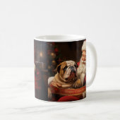 Mug Santa Claus avec Bulldog anglais (Devant droit)
