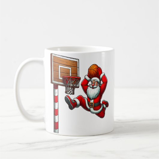 Mug Santa Claus Basketball Player Christmas Xmas (Gauche)