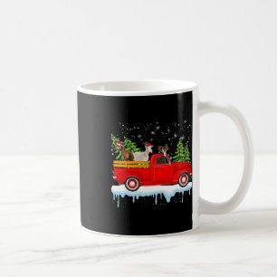 Mug Santa Claus Caravane de chèvre Camion Rouge Arbre