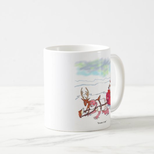 Mug Santa Claus Coup d'oeil à deux côtés (Devant droit)