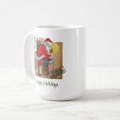 Mug Santa Claus Down The Chimney Classic Mug, 15 oz (Devant gauche)