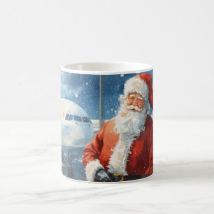 Mug Santa Claus est à l'aéroport