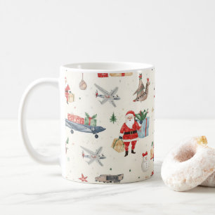 Mug Santa Claus est à l'aéroport