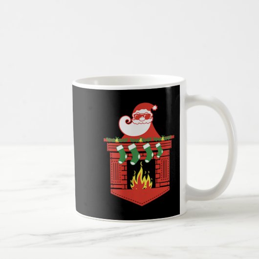 Mug Santa Claus Fireplace Cket Funny Christmas (Droite)