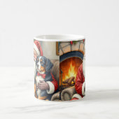Mug Santa Claus Holding Bernese Mountain Dog Christmas (Centre)
