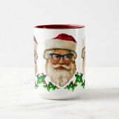 Mug Santa Claus & Holly Noël Conception (Centre)