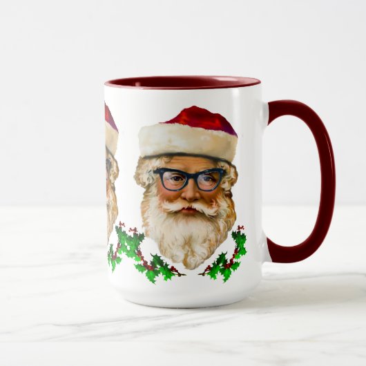 Mug Santa Claus & Holly Noël Conception (Droite)