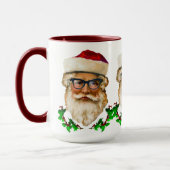 Mug Santa Claus & Holly Noël Conception (Gauche)