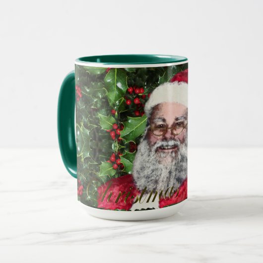 Mug Santa Claus & Holly Noël Conception II (Devant gauche)