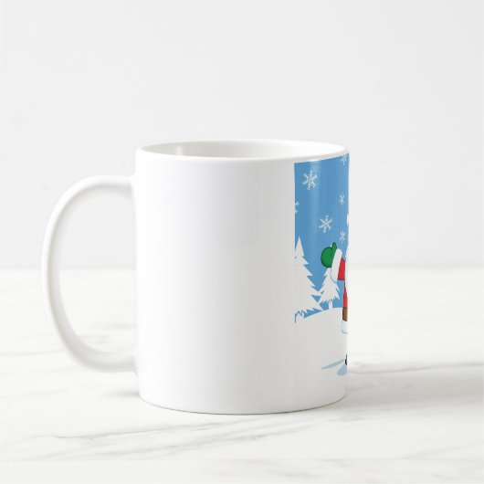 Mug Santa Claus in Snowy Winter Scene (Gauche)