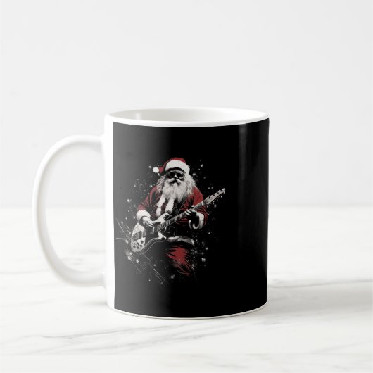 Mug Santa Claus Joyeux Noël Noël Noël Noël Rocks Music (Gauche)