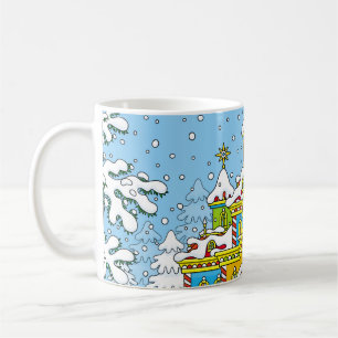 Mug Santa Claus maisons, claus, maison, hiver, gel, gr