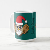 Mug Santa Claus Owl | Ajouter votre nom (Devant gauche)