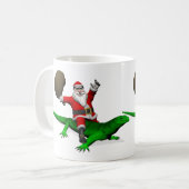 Mug Santa Claus Riding Green Lizard (Devant gauche)