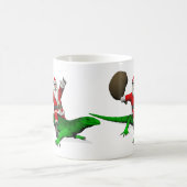 Mug Santa Claus Riding Green Lizard (Centre)