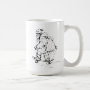 Mug Santa Claus Skateboard avec présentants