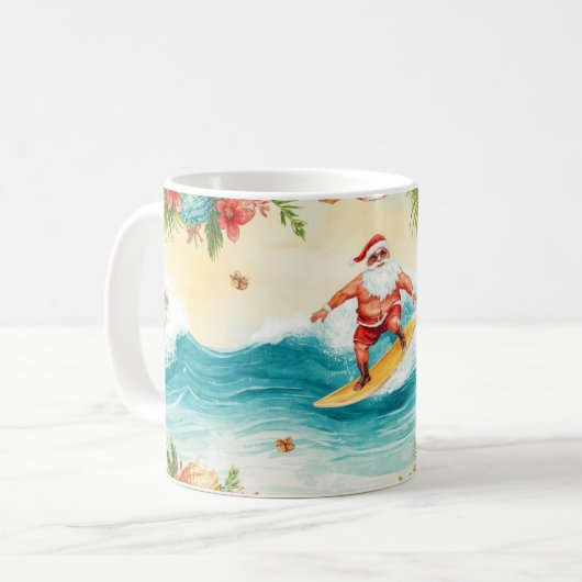 Mug Santa Claus surfing on Christmas Holiday (Devant gauche)