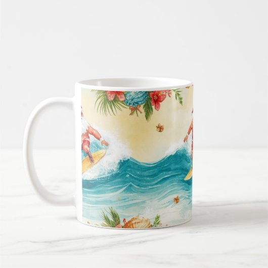 Mug Santa Claus surfing on Christmas Holiday (Gauche)