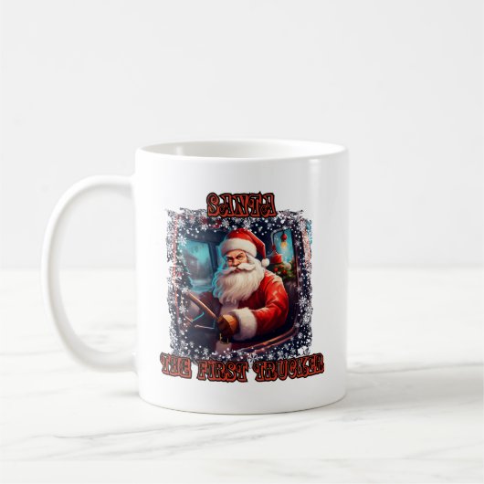 Mug Santa Claus Trucker Noël Fête de la conduite (Gauche)