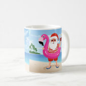 Mug Santa Claus with flamingo (Devant droit)