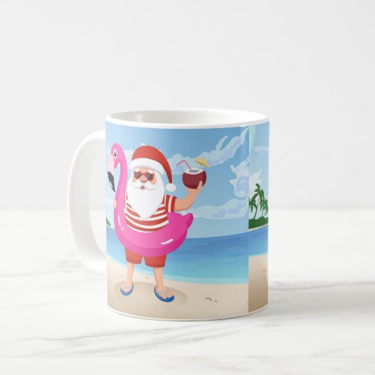 Mug Santa Claus with flamingo (Devant gauche)