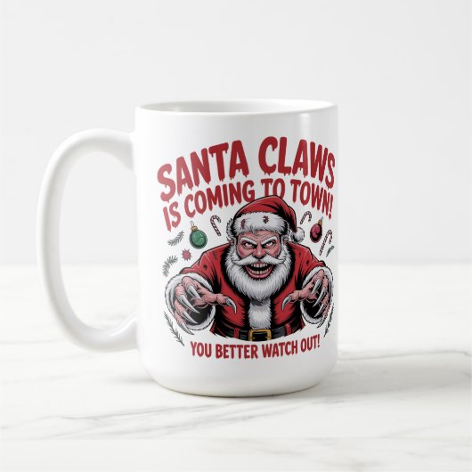 Mug Santa Claws Arrive en Ville (Gauche)
