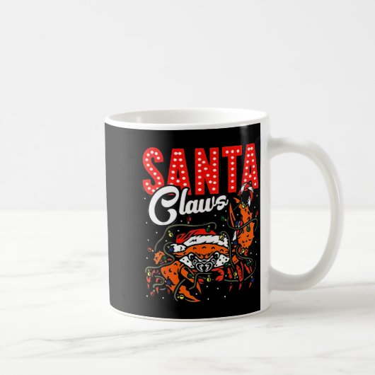 Mug Santa Claws Christmas Funny Crab Lights Holiday Ca (Droite)