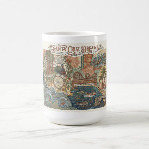 Mug Santa Cruz California Dreams Carte UCSC Surf