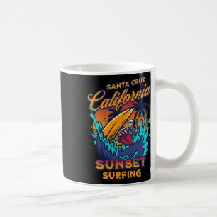 Mug Santa Cruz Californie Surf Squelette Coucher de so