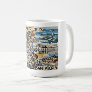 Mug Santa Cruz Collage Vintage – Mémoires Côtiers Art 