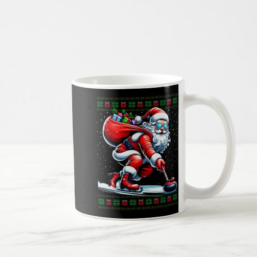 Mug Santa Curling Ugly Christmas Sweater (Droite)
