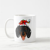 Mug Santa Dachshund Light Christmas (Gauche)