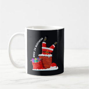 Mug Santa de retour en activité — Cheminée de Noël amu