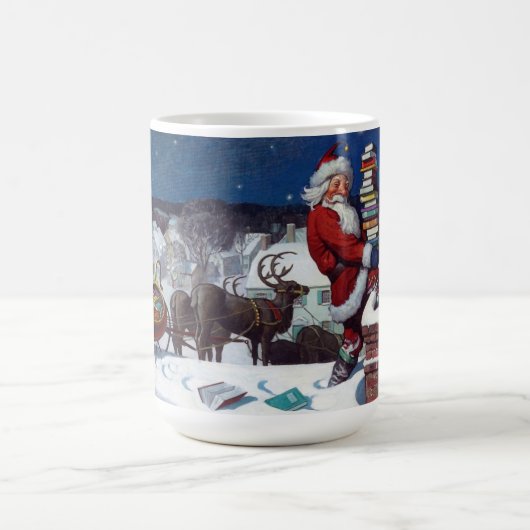 Mug Santa delivering armload of books by Wyeth (Centre)