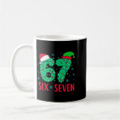 Mug Santa dit Six Sept 67 Meme Noël Vacances 6 7 (Gauche)