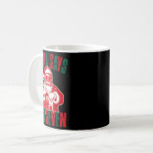 Mug Santa dit six sept drôle 67 Meme Noël Vinta (Devant gauche)