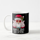 Mug Santa dit Six Sept Funny Noël 67 Meme Santa (Gauche)