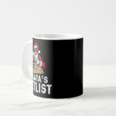 Mug Santa Dj Musician Santa’s Setlist House Music (Devant gauche)