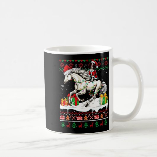 Mug Santa English Springer Spaniel Riding Horse Xmas S (Droite)