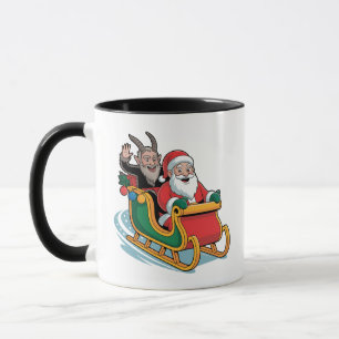 Mug Santa et Krampus Evil Dark Noël Horreur Xmas