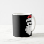 Mug Santa Face Hipster Style Funny Christmas Pajamas (Devant droit)