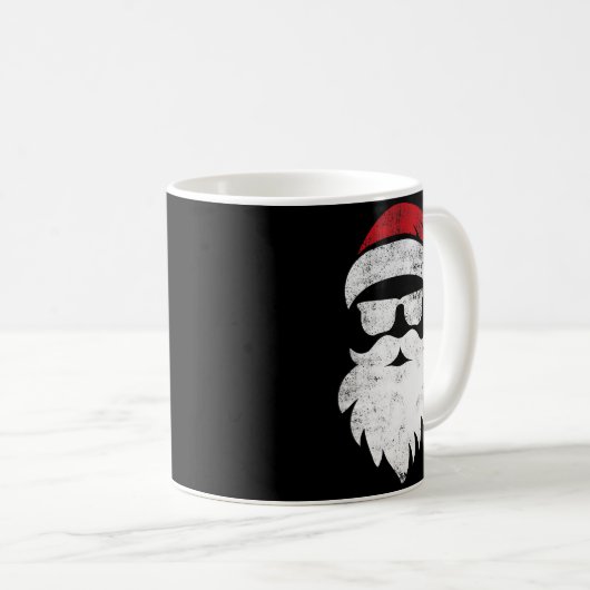Mug Santa Face Hipster Style Funny Christmas Pajamas (Devant droit)