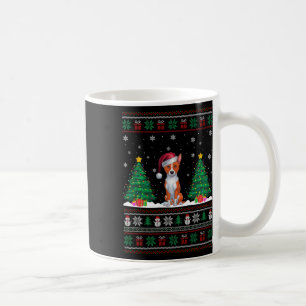 Mug Santa Hat Basenji Chien Noël Lumières Arbre S