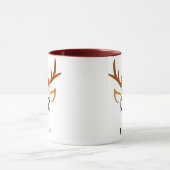 Mug Santa Hat Cute Reindeer Garçon Maroon de Noël (Centre)