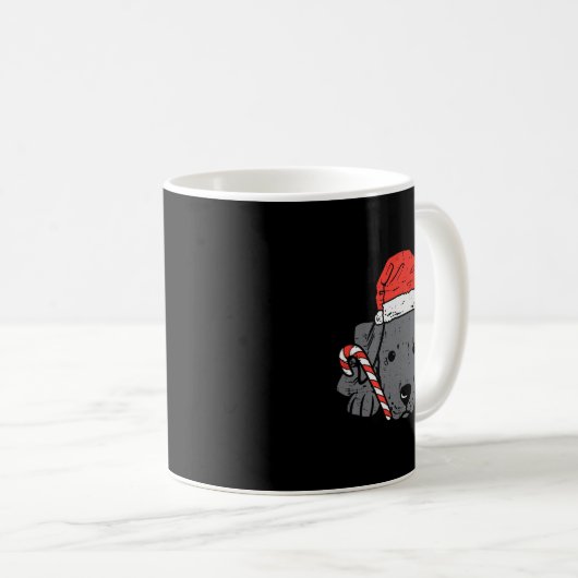 Mug Santa hat pitbull pit chien noël Noël Noël (Devant droit)