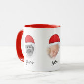 Mug Santa Hat Red Christmas Grandkid Face (Devant gauche)